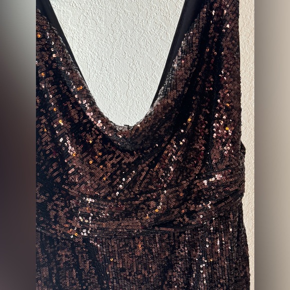 NWT Free People Cool Girl Dark Sparkle Sequin Maxi Dress Size 8 - Picture 9 of 14